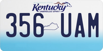 KY license plate 356UAM