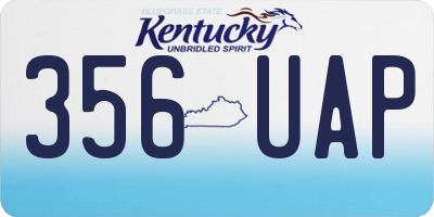 KY license plate 356UAP