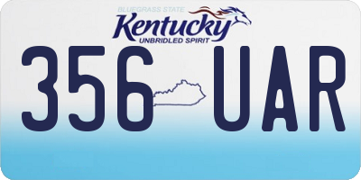 KY license plate 356UAR