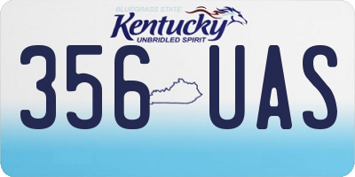 KY license plate 356UAS