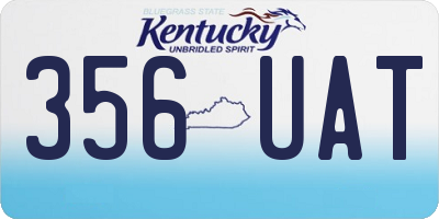 KY license plate 356UAT