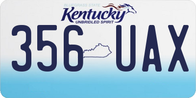 KY license plate 356UAX