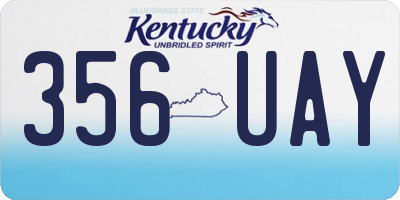 KY license plate 356UAY