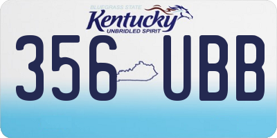 KY license plate 356UBB
