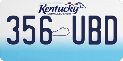 KY license plate 356UBD