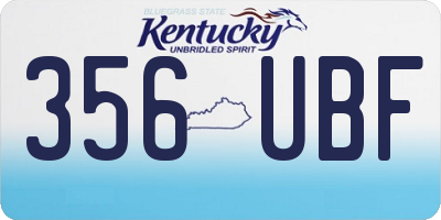 KY license plate 356UBF