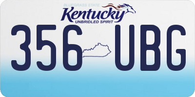 KY license plate 356UBG