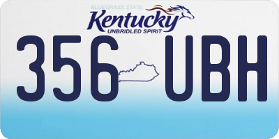 KY license plate 356UBH