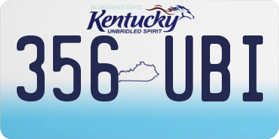 KY license plate 356UBI