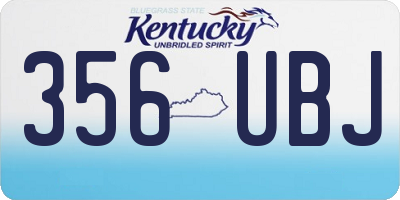 KY license plate 356UBJ