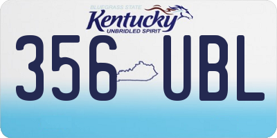 KY license plate 356UBL