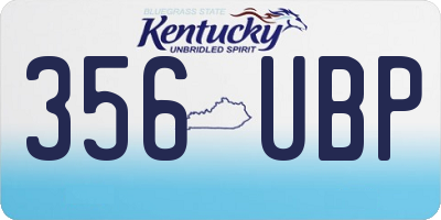 KY license plate 356UBP