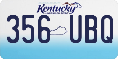 KY license plate 356UBQ