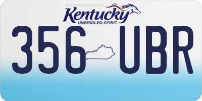 KY license plate 356UBR