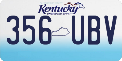 KY license plate 356UBV