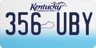 KY license plate 356UBY