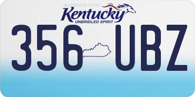 KY license plate 356UBZ