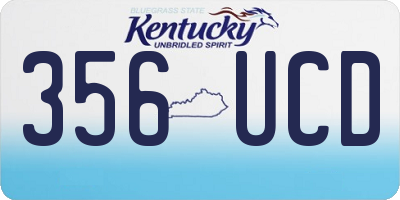 KY license plate 356UCD