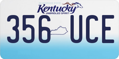 KY license plate 356UCE