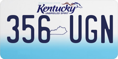 KY license plate 356UGN