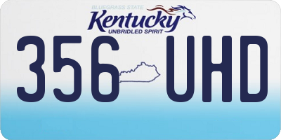 KY license plate 356UHD
