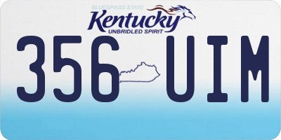KY license plate 356UIM