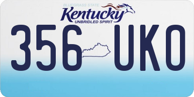KY license plate 356UKO