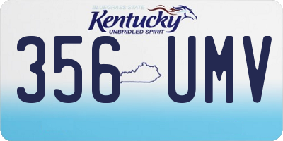 KY license plate 356UMV