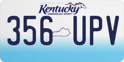 KY license plate 356UPV