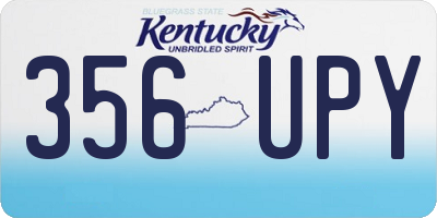 KY license plate 356UPY