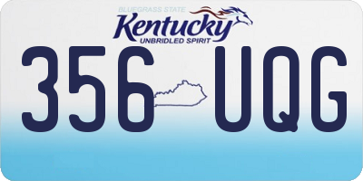 KY license plate 356UQG