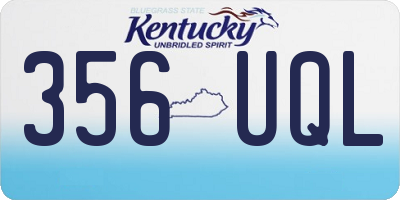 KY license plate 356UQL