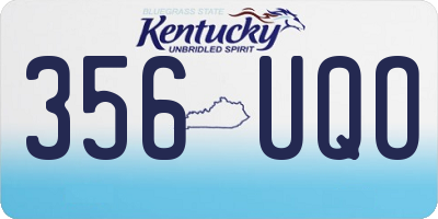 KY license plate 356UQO