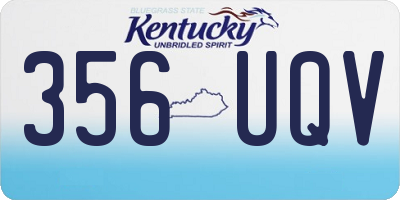 KY license plate 356UQV