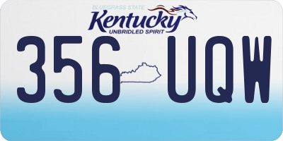 KY license plate 356UQW