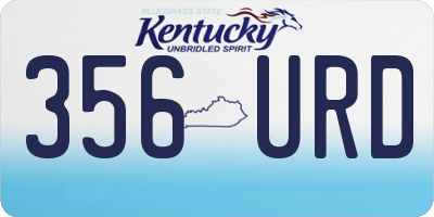 KY license plate 356URD