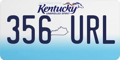 KY license plate 356URL