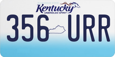 KY license plate 356URR