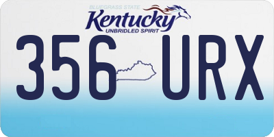 KY license plate 356URX