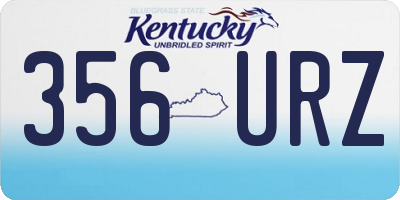 KY license plate 356URZ