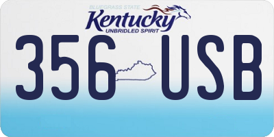 KY license plate 356USB