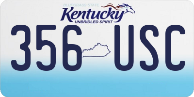KY license plate 356USC