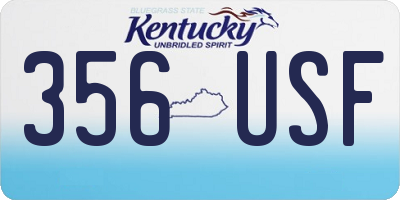 KY license plate 356USF