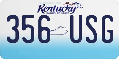 KY license plate 356USG