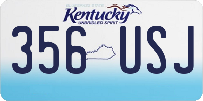KY license plate 356USJ
