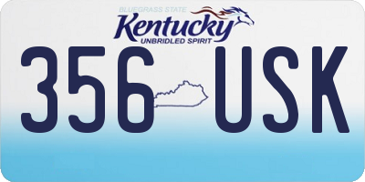 KY license plate 356USK