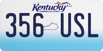 KY license plate 356USL