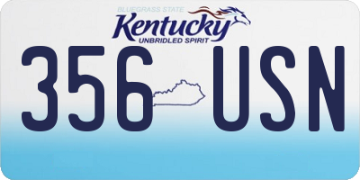 KY license plate 356USN