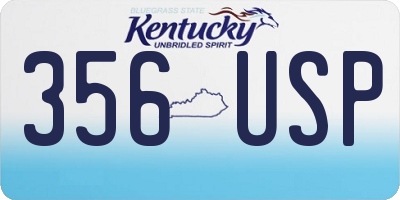 KY license plate 356USP