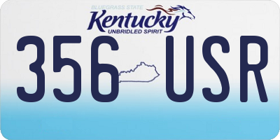 KY license plate 356USR